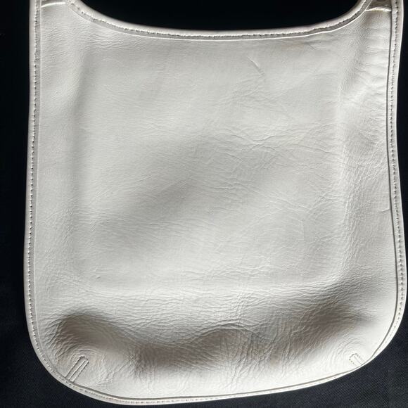 Coach Vintage White Leather Messenger Shoulder Bag NAOP-9135 Full Grain Leather - Picture 7 of 10